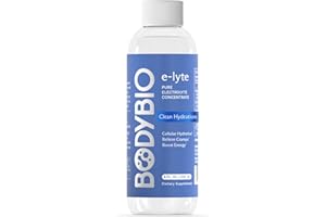 BodyBio e-Lyte - Liquid Electrolyte Concentrate for Clean Hydration, Energy & Cramp Relief - No Sugar, No Artificial Flavors, No Fillers, Keto Friendly