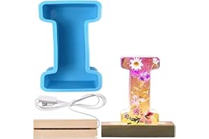 COLEESON 2 Pezzi Kit di Stampi, Stampi in resina epossidica in silicone a forma di lettere dell'alfabeto, per Fai da Te, la Tavola Decorazione, Regali Creativi per Festival e Compleanni,I
