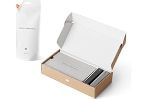 am Kit Nettoyage Écran 2 Pièces – Spray 200 ML Rechargeable, Chiffon Microfibre, Spray Nettoyant Lunettes – Nettoyant TV, Ordinateur, Smartphone, Tablette, Écran Tactile Voiture, Noir, Gris