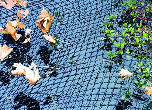 Teichnetz 6x5m schwarz Teichabdeckung Reiherschutz Laubschutznetz Abdecknetz - 4