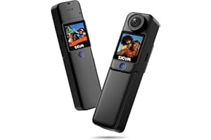 SJCAM C300 Pocket Vlog Kamera Action Cam 4K,7-Stunden Akkulaufzeit, 6-Achsen-Stabilisierung,Dual-Touchscreen-Körperkamera, 30 Meter wasserdicht, für Vlogging Camera YouTube-Live-Streaming