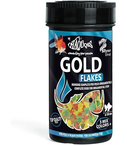 Mangime In Scaglie Haquoss Per Pesci Rossi | 100ml/15gr | Confezione Da 2 | Alimento Nutriente