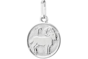 NKlaus Sternzeichen 925 Sterlingsilber Silber Ø 12mm Ketten Anhänger Horoskop