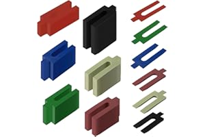 LWLWA Abstandhalter Kunststoff, 150 Stück Distanzscheiben, 1/2/3/4/5/6 mm Verglasungsklötze Kunststoff, 6 Farben, für Zimmerei, Terrasse, Deck