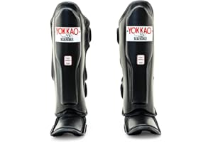 YOKKAO Matrix Shin Guards: Premium Microfiber Leather for Maximum Protection and Mobility - Best Shin Guards for Muay Thai, MMA, and Kickboxing