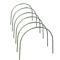 lulalula 6er Pack Gewächshausreifen 1,2m lang Stahl mit kunststoffbeschichteten Reifen Rostfrei Grow Tunnel Stützreifen…