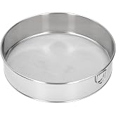 Large 80 Mesh Flour Sieve, Stainless Steel | Titanium Coated Non-Stick Strainer Pastry Utensil Pastry