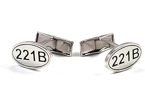 Gemelolandia | - Gemelos 221b baker street sherlock holmes, color acero Gemelos Originales Para Camisas | Para Hombres y Niños | Regalos Para Bodas, Comuniones, Bautizos y Otros Eventos