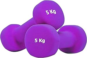 G5 HT SPORT Haltères en néoprène de gymnastique et de gymnastique à domicile antidérapants de 0,5 à 6 kg paire ou simple