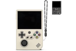 FIOPAZ for RG40XXV Silicone Protective Case, Soft Case for Anbernic RG 40XXV only, RG 40XX V Retro Handheld Game Console Accessories, Anti-Scratch Washable Silicone Case with Lanyard (OffWhite)