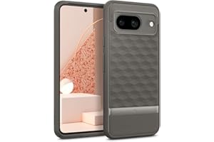 Caseology Parallax etui do Google Pixel 8, [wzór sześciokątny 3D], wojskowy standard ochrony przed upadkiem, etui na telefon komórkowy do Google Pixel 8 - popielaty szary