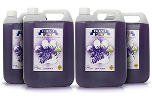 TRADE CHEMICALS FRESH PET CLEANER DISINFECTANT KENNEL/CATTERY PRE FILLED 5L x 4 (Lavender)