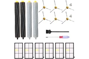 MIRTUX Kit de pièces détachées pour Robot aspirateur Roomba série 800 et 900 - Roomba 850, 860, 870, 880, 890, 960, 980... (Tous Les modèles) - Brosses latérales, filtres, Pack Rouleau d'extraction