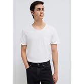 White Basic T-Shirt Fitted/Body Seated Cut 062772-20843