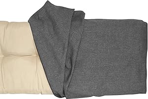 AQIGR Funda de cojín para Banco para Interiores Y Exteriores 100x40 150x40 150x50 160 x 60 para Banco Funda de Cojines 8cm de Grosor con Cremallera(Gris Oscuro,50x50x8cm Thick)