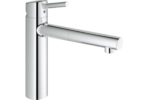 GROHE 31129001 Concetto kökskran (hög pip med utdragbar sprayhuvud, 100 graders vridbar räckvidd och stjärnljus), medium