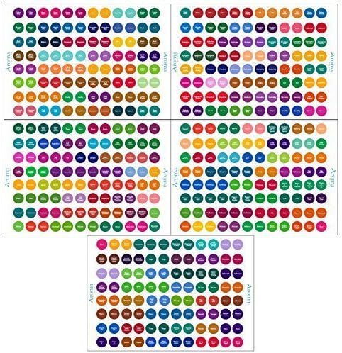 Young Living Essential Oils Labels - Complete Set - Includes Multiple Young Living Bottle Cap Stickers for Most Young Living Oils - Perfect Lid Stickers to Keep Your Oils Organized by Aroma Designs