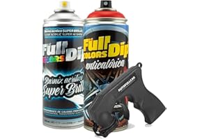 AutoFullCar - Pintura ANTICALÓRICA Acrílica Brillo Full Dip para Pinzas DE Freno - 2 x Spray 400 ml (Rojo Brillo)