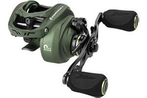 KastKing Spartacus II Baitcasting Fishing Reel, 6oz Ultralight, Super Smooth with 17.6 LB Carbon Fiber Drag, 7.2:1 Gear Ratio, 39mm Palm Perfect Lower Profile Design,Stryker Green,Left Handed