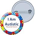 Beanprint Autistic badge, Autism Awareness Button Pin Badge
