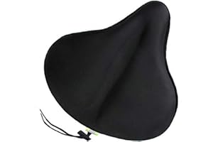 MSDADA Poduszka na siodełko rowerowe, miękki żelowy pokrowiec na siedzenie rowerowe dla mężczyzn i kobiet, komfortowe, wyściełane siodełko rowerowe do stacjonarnego / ćwiczeń / roweru górskiego /