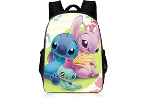 Newtic S-tit-ch Backpack School Backpack, S-tit-ch Backpacks Kids Cartoons High Capacity School Bag (F)