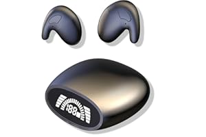 WANWEN Écouteur Bluetooth sans Fil Etanche, Oreillette Intra Auriculaire Bluetooth, Écouteur sans Fil de Sommeil Invisible étanche, Double Suppression de Bruit (Black)