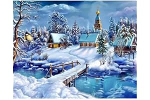 Woplagyreat Diamond Painting Erwachsene Diamant Bilder Dimondpaintin Blumen 5d Landschaft Diamanten Crystal Art Rahmen 40x30 Groß Deko Wohnzimmer Wanddeko Schlafzimmer Pflanzen Aesthetic Winter