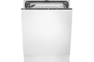 AEG 5000 Series integrated Dishwasher, AirDry Technology FSB54607Z, 60 cm,13 Settings, (Db) 44, Delay Start, Inverter Motor, Height Adjustable Basket, Touch Control, Built-In 818x596x550mm, Class C