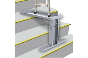 SUDEG Ladder Leveller for Stairs, Adjustable Height Ladder Aide, Non Slip Ladder Stabilizer Legs Ladder Leg Leveler for Straight Ladders,Suitable Ladder Feet: Max. 7.48" ×21.97" (W×L)
