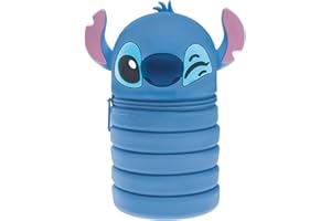 Seven Estuche Lilo & Stitch Extensible de Silicona 2 en 1, Stitch, Azul, Estuche para la Escuela, portalápices de Mesa, Cierre con Cremallera, Escuela y Tiempo Libre, niña, XX, Moderno