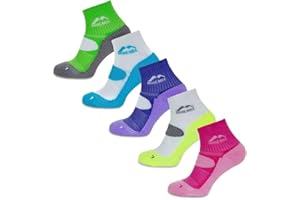 More Mile Womens Limited Edition 5 Pair Pack London Running Socks Mixed