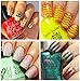 Ejiubas Geometry & Complex Pattern Nail Stencil Vinyl Nail Polish Sticker Easy Nail Art Set - Pack of 12 Sheets with 24 Designs