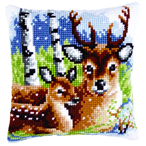 Vervaco PN-0147043 VER Kreuzstichkissen Rehe
