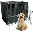 Jainsons Pet Products Dog Cage with Removable Tray and Waterproof Nylon Cover/Crates Kennel Cage with Cover (Dog CAGE & COVER-18, Black)