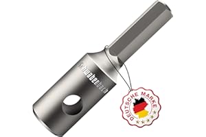BRUNNENTAL ® Sechskant Erdbohrer Adapter + Quick Change Bolzen für Hand Bohrmaschine - Nutze deine Schlagbohrmaschine als Brunnenbohrer - Erdlochbohrer Adapter für Bohrer mit Ø 40 60 80 100 120 150 mm