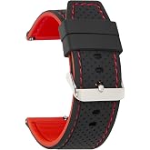 20mm-22mm-24mm Watch Compatible Perforated Sports Silicone Watch Cord Strap A54