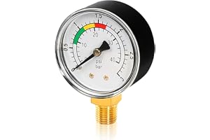 Manometer vattentrycksmätare för pool och fiskdammar 1/4 tum tryckmätare sandfiltersystem 0–3BAR/PSI mer exakt