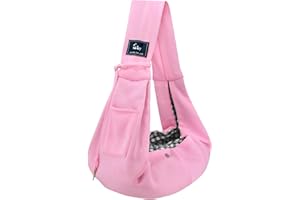 CUBY Hundetragetasche für Hunde und Katzen, wendbar, für Haustiere, verstellbare Größe, weiche Tasche und Tragetasche, geeignet für Welpen, kleine Hunde und Katzen, Classic Pink