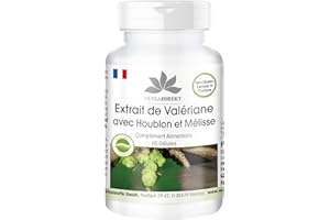 Valériane - Extrait - 60 gélules - avec Houblon et mélisse Extrait de myrtille | Herba Direkt - Qualité des pharmacies allemandes