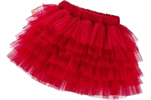 GENERISCH Gonna tutu per bambini, in tulle, gonna a gradini, gonna da principessa, gonna a strati per bambine da 1 a 10 anni, mini portafoglio da donna