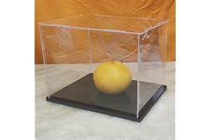 CEET Caja de exhibición Transparente de acrílico, Vitrina Multifuncional de exhibición de Colecciones a Prueba de Polvo, con Base Engrosada, para muñecas de Acción de Juguetes (14x8x8inch/35x20x20cm)