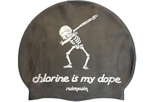 Swimxwin Gorro de Silicona Chlorine | Gorro de Natación| Alta Comodidad y adherencia | Diseño y Estilo Italiano