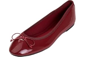 Feversole Women's Fashion Bow Tie Fashion Dress Ballet Flat,Ballerina a Punta Tonda per Donna