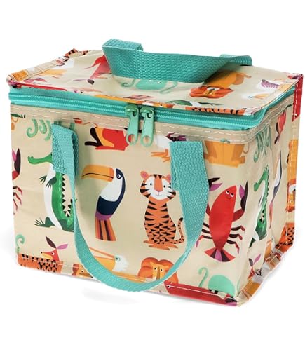 Rex London Wild Wonders Bento Box Für Kinder – 2-fach Unterteilt, Mit Besteck, BPA-frei & Spülmaschinengeeignet