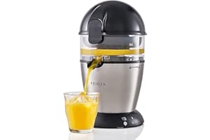 ‎FRIDJA Automatischer Zitrus-Entsafter (eine Taste zu bedienen) Kein Verschütten, keine Spritzer, einfache Reinigung. Orangen und Grapefruitpresse für frisch gepressten Saft, Edelstahl, 50W,400ml, Fridja f900