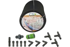 CS Bewässerungssysteme GmbH 50m CS Perlschlauch Startup mit umfangreichem Zubehör-Set Z1.00 für den unkomplizierten Einstieg in die nachhaltige Gartenbewässerung aus dem Wasserhahn