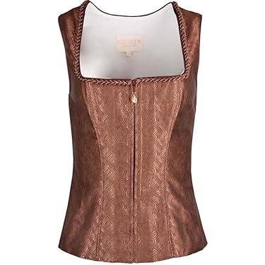 Trachten Mieder Luise Grau/Altrosa - Exklusives Designer Mieder Aus Jaquard & Satin | Oktoberfest Mieder