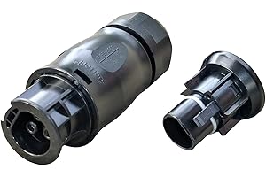 AMAZINNOV Betteri BC01 Connecteurs Secteur AC (Femelle) avec 3 Broches, et Capuchon de Fermeture Pour micro-onduleur Monophasé avec Connecteurs Betteri BC01