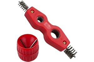 DOAFOCE Universel Ébavureur Pour Tuyaux ébavurage brosse de rouille Ébavurage Outil Intérieur et Extérieur Ébavureur Multicouche pour l'installation de la plomberie